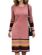 Sweater Knit Midi Dress Saturday Sunday Anthro PARVATI MAUVE sz S Bodycon