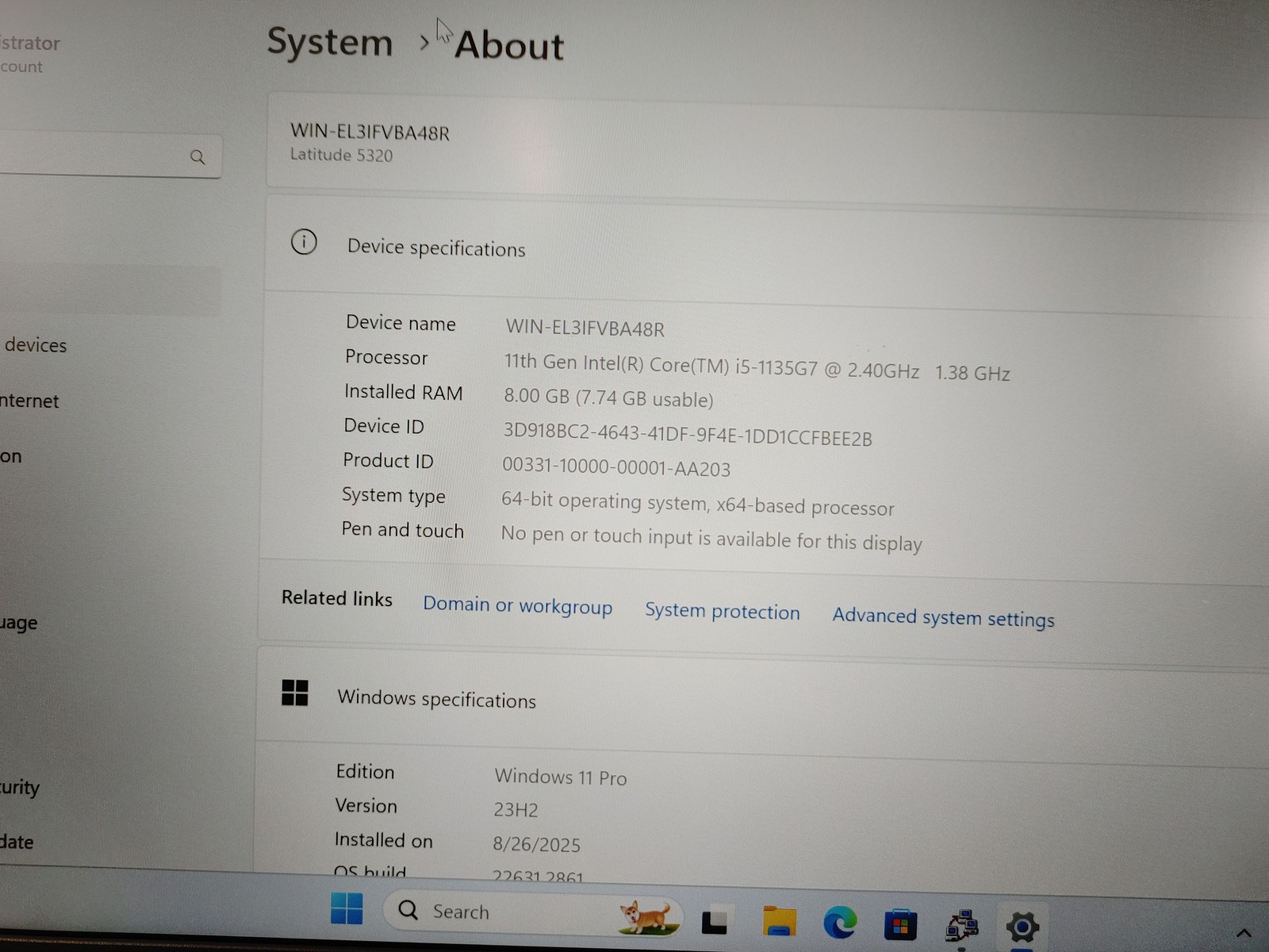 Dell Latitude 5320, 13.3-Inch Laptop, with Intel Core i5-1135G7, Windows 11 Home
