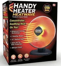Handy Heater Heatwave 1200 Watt Electric Ceramic Parabolic Heater With Oscillat