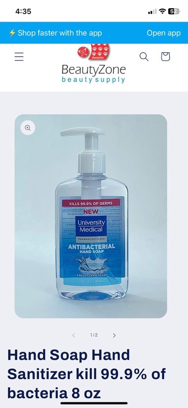 University Medical Antibacterial Liquid Hand Soap Fresh Clean Scent 8 fl oz