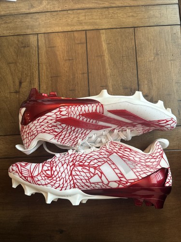 Adidas Uomo 9.5 ADIZERO ELECTRIC II Tacchetti Calcio Squadra Rosso/Bianco IH8571 NUOVI - Foto 2 di 8