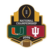 2025-2026 National Championship Indiana Hoosiers Miami Hurricanes Lapel Pin