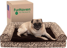 Soft, Orthopedic Foam Sofa Dog Bed with Washable  Removable Cover - Plush/Woven