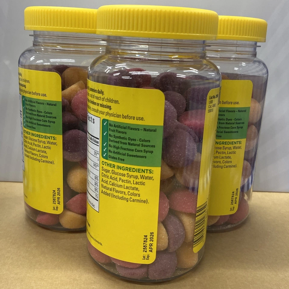 3X Nature Made Calcium Gummies with D3 , 500mg- 80 gummies each/Exp.Read - Image 3 of 4