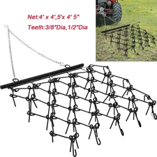 Steel Drag Harrow for ATV UTV Tractor | Leveling Grading Tool | 4x4 & 5x4.5 FT