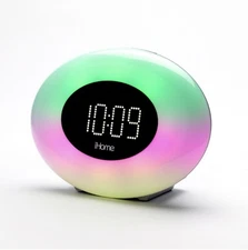 iHome iM30SC Color Changing Alarm Clock with FM Radio & USB Charging