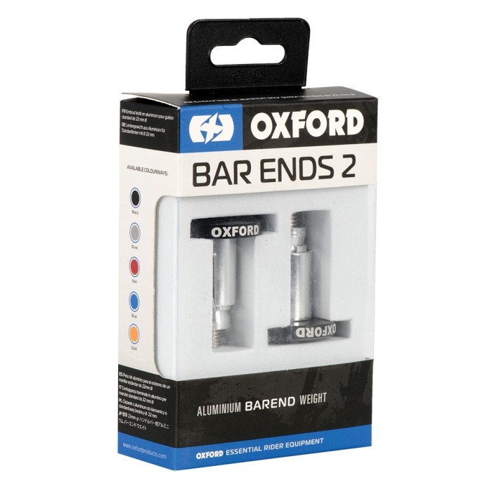 Oxford BarEnds 2 Lightweight Motorcycle Handlebar Bar Ends 22MM - Silver - OX594 - Image 8
