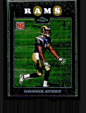 2008 Topps Chrome #TC204 Donnie Avery Rookie RC St. Louis Rams football card. rookie card picture