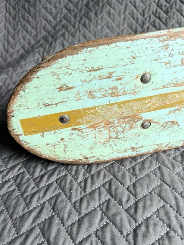 Vintage 1960s 60s Wood Wooden Roller Derby MUSTANG 15 ( Horse ) Skateboard 21” - Picture 6 of 18