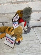 Disney Store Dodger, Oliver and Company Mini Bean Bag Plush 7" Set of 2