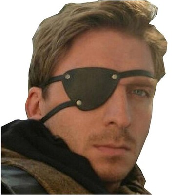 Single Eye Patch - Black Eye Patches - PU Leather Pirate Eye Patch Cover - Ad...