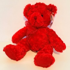 Russ Berrie Scarlet Red Teddy Bear Plush Stuffed Animal
