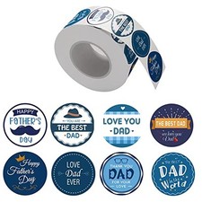 Happy Father's Day Stickers,500 Pcs 1.5 Inches Dad Stickers Lables inulk for B