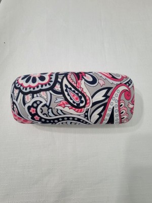 Vera Bradley Blue Floral Hard Shell Eyeglasses CLAMSHELL Sunglasses Case Hinged