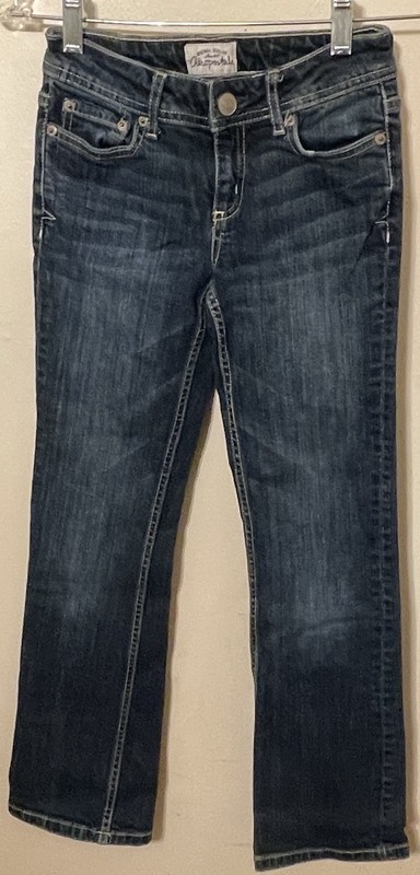 Aeropostale 00 Short Court Chelsea Bootcut Women's Blue Jeans Stretch Denim