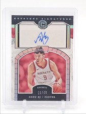 ZHOU QI 2017-18 CORNERSTONES KEYSTONE SIGNATURES SILVER AUTO /49 Q5194
