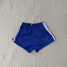 Adidas Trefoil Nylon Sprinter Blue Shorts Shiny Glanz Retro Vintage 80s Men  s M