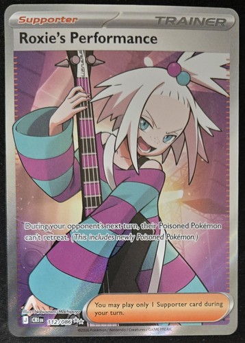 Roxie's Performance 112/086 Chaos Rising Ultra Rare Holo Trainer Pokémon 2023 NM