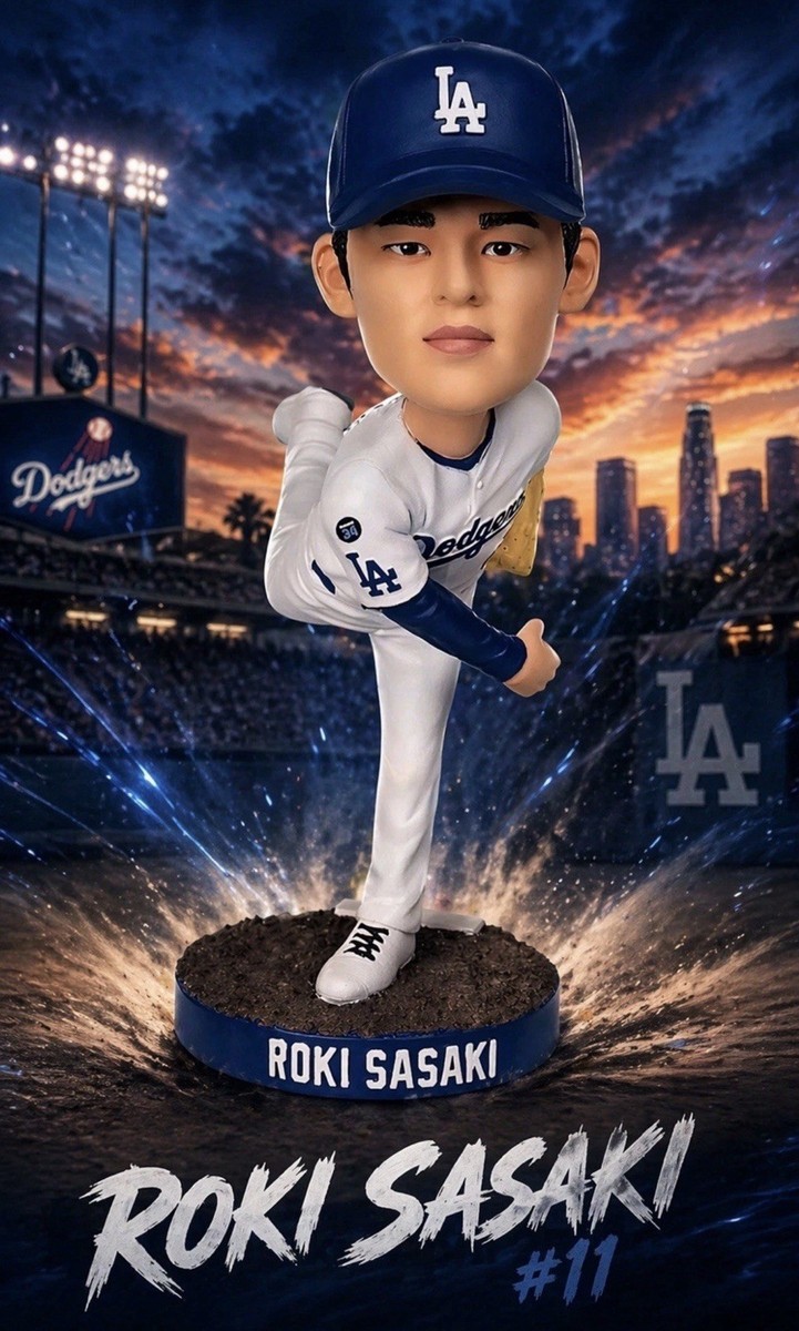 2026 Los Angeles LA Dodgers Roki Sasaki Bobblehead SGA 4/25 In