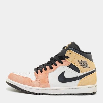 Air Jordan Multicolor Suede and Leather Jordan 1 Mid SE Flight Club Sneakers