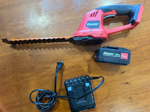 Bauer 20V Cordless Hedge Trimmer with Battery and Charger