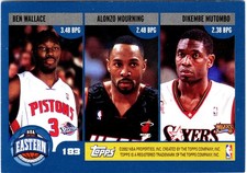 Tim Duncan Dampier Ben Wallace A.Mourning Dikembe Mutombo 2002-03 Topps #183 