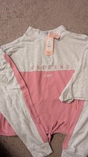 BOUX AVENUE GREY MIX WEEKEND VIBE SWEAT AND SHORT SET SIZE UK 14  BNWOT  RRP �30