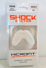 Shock Doctor Mouthguard Microfit, Adult 11+ (All White) Thinnest Lightest - NEW