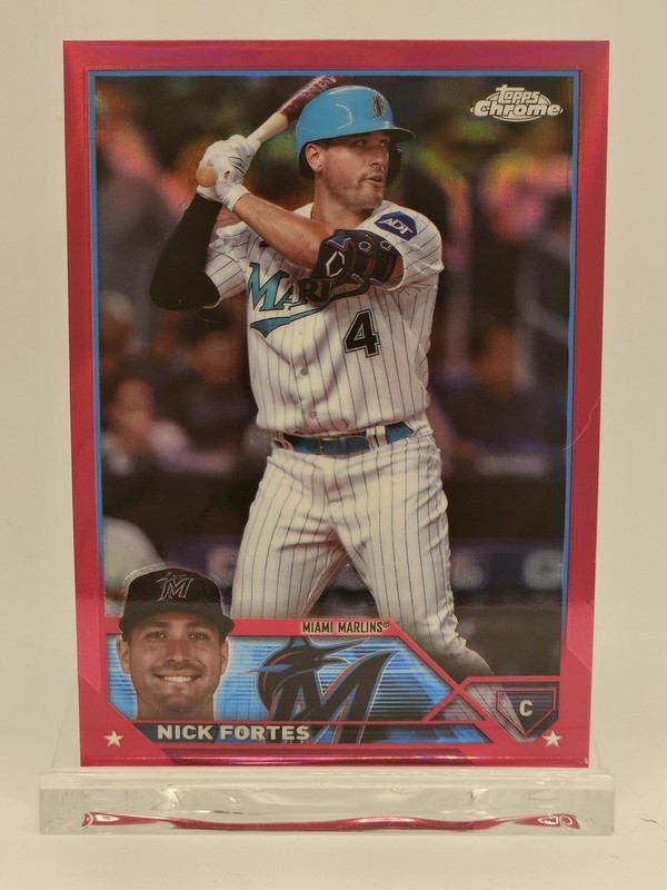 2023 Topps Chrome Update Series Nick Fortes Magenta Refractor /399 Marlins
