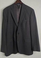 Brooks Brothers Blazer Jacket Mens 42R Navy Blue Wool Stretch Two Buttons