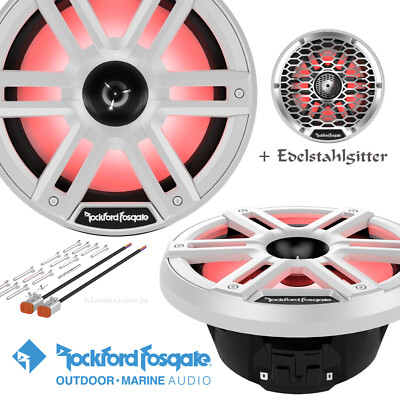 Rockford Fosgate M2-8H 1200 Watt LED 20cm Marine Lautsprecher weiß Boot Bad