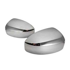 Gloss Mirror Silver Chrome Mirror Cover Overlay Caps Fits 08-15 EX35 EX37 QX50
