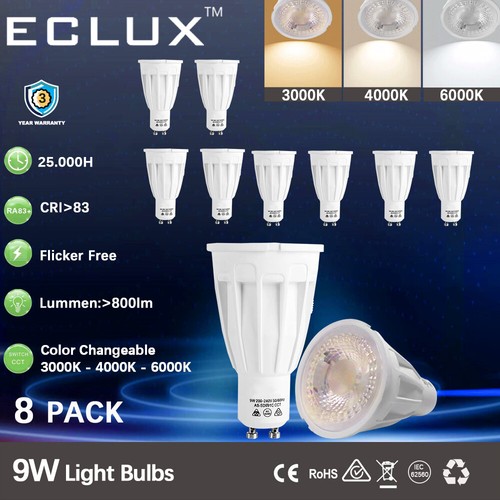 9W LED GU10 Globes Bulbs Lamps Warm Cool White Day Light CCT Changeable 800Lm - Picture 14 of 16