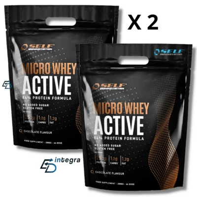 SELF OMNINUTRITION SELF - Micro Whey Active 2 kg X 2 Proteine Siero Latte Isolate con VB 104