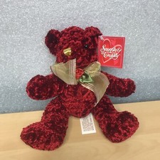 Dan Dee Teddy Bear Collectors Choice Red Rose Plush Valentine  s Gold Bow 8"