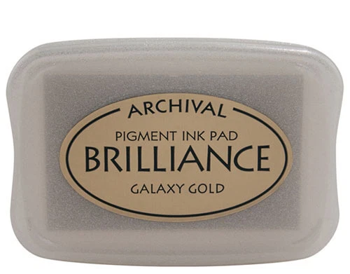 STEMPEL-GALERIE Brilliance - 91 Galaxy Gold - gold - Stempelkissen - Tsukineko ~ 6 x 10 cm