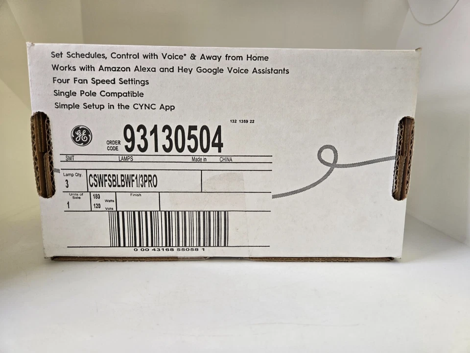 Pro Pack Box of 3 Cync GE Smart Ceiling Fan Switches White FAST FREE SHIP b - Image 3 of 4