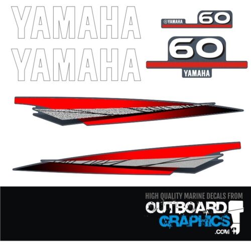 Yamaha 60hp 2 stroke outboard decals/sticker kit - Picture 1 of 1
