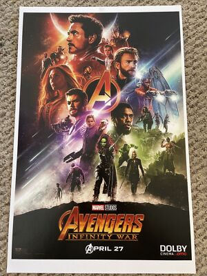 【新品】アベンジャーズ   インフィニティ・ウォー　ビジュアルアートポスター アベンジャーズ インフィニティ・ウォー ポスターA クレジット版