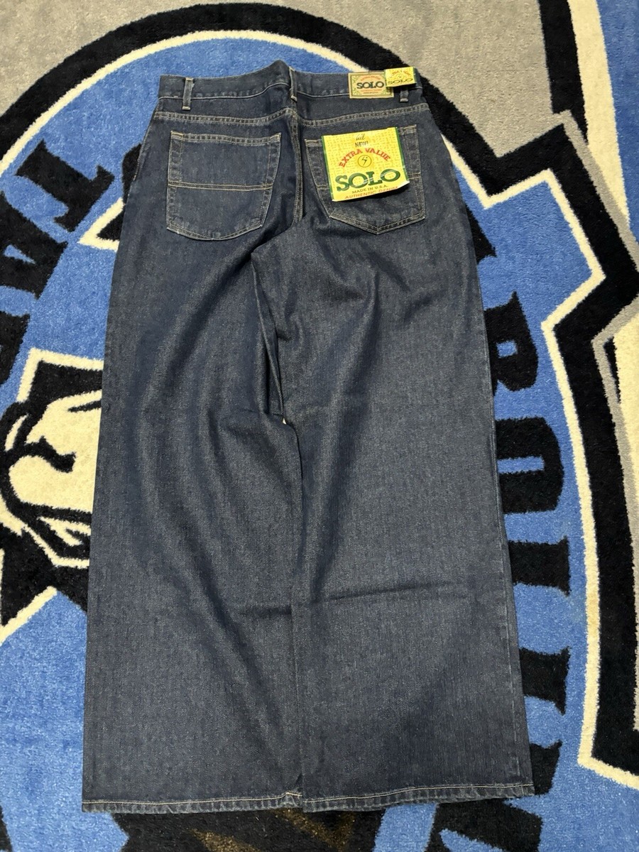 Vintage 90s Solo Semore Jeans Wide Leg Baggy Skater Dark Vintage 90s Solo Semore Jeans Wide Leg Baggy Skater Dark
