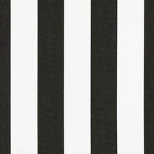 SUNBRELLA CABANA CLASSIC BLACK WHITE STRIPE OUTDOOR MULTIUSE FABRIC BY YARD 54"W