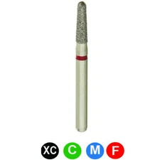 House Brand 855-016C FG Round End Taper Coarse 1.6mm Diamond Burs 5/Pk B5MSC