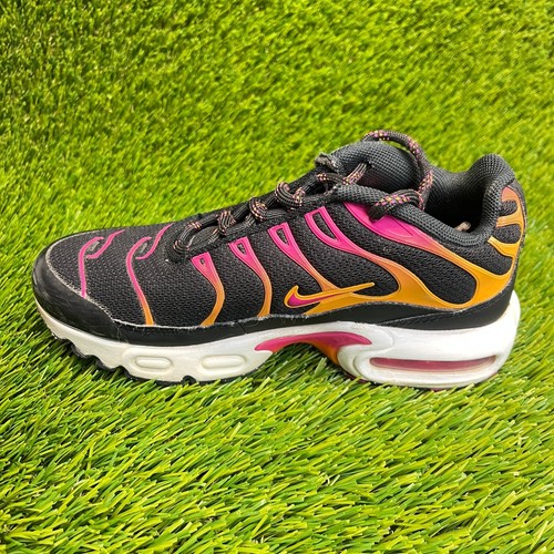 Nike Air Max Plus Girls Size 13.5C Black Pink Running Athletic Shoes Sneakers - Picture 2 of 10