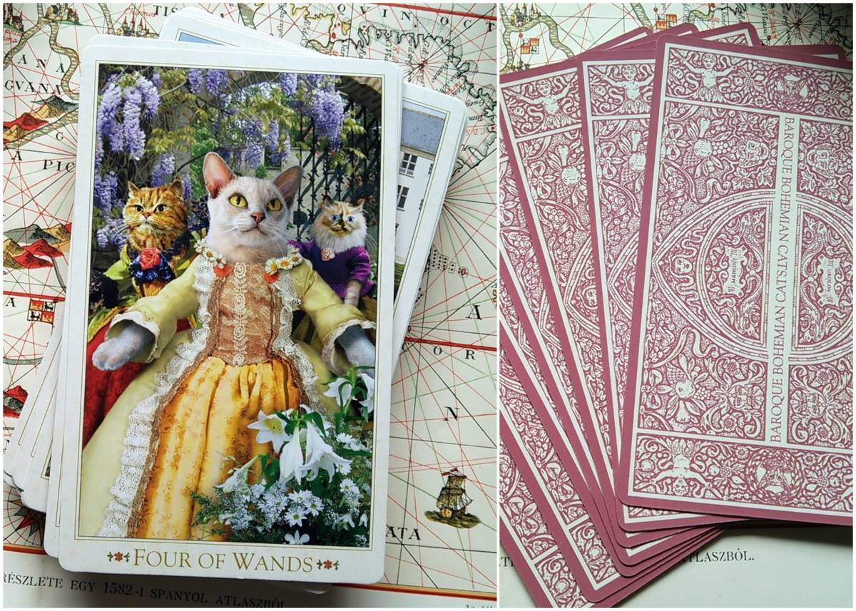 Baroque Bohemian Cats Tarot 3rd. EDITION Super rare From