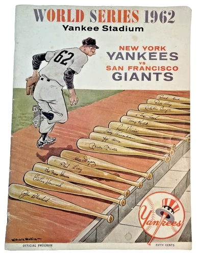 1962 World Series Program New York Yankees vs San Francisco Giants 