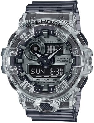 #ad Casio G Shock GA 700SK 1A Analog Digital Skeleton Semi Transparent Resin Watch $99.70