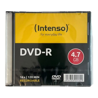 Intenso DVD - R 4,7 GB 120 Min. DVD-R Rohling 1 Stück Neu & OVP