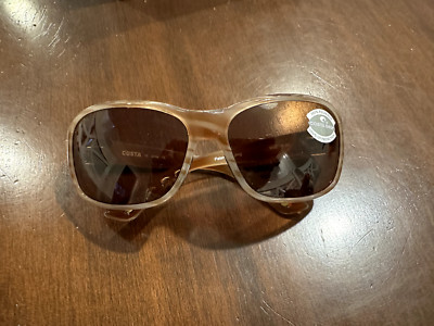 Costa Inlet Polarized Sunglasses - Brown 580P lenses, Light Brown Tortoise Frame