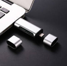 2pcs The new type-c.micro.USB three in one card reader supports TF SD OTG