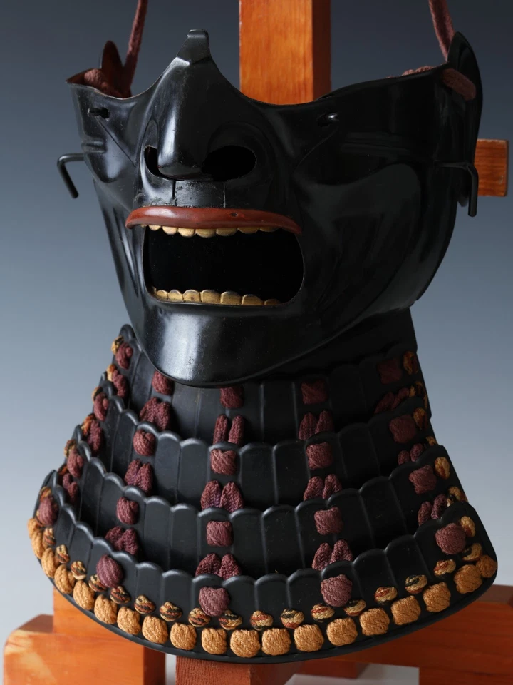 Vintage Japanese Samurai Black Power Menpo -Wearable- Marutake Product Tsushima - Image 2 of 4